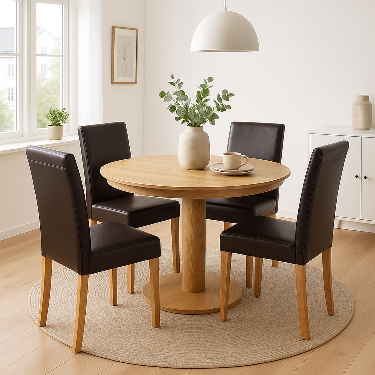 ESSZIMMERSTUHL Braun, Braun - Braun, Leder (43/90/56cm) - MCW