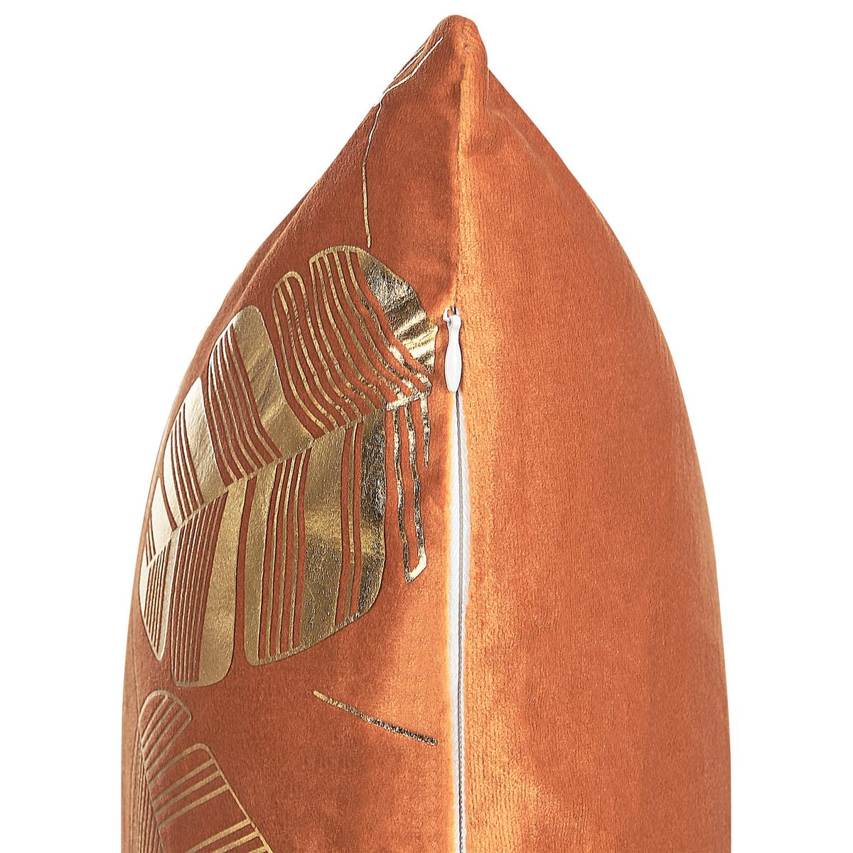 DEKOKISSEN 2er-Set Orange 45/45 cm Sunflower - Orange, Textil (45/45cm) - Beliani