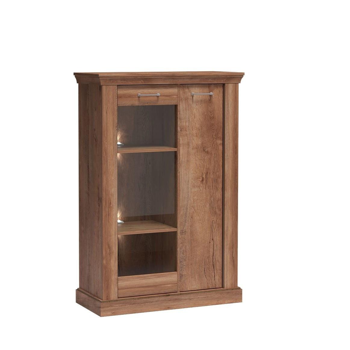 VITRINE DESIO 140,5 / 97 cm in Braun - Braun, Holzwerkstoff (97/140.5/42cm) - MASSENO