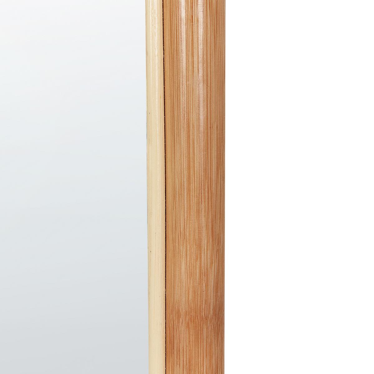 STANDSPIEGEL 170 cm Rattan Naturfarben Brussey - Naturfarben, Naturmaterialien (41/170/3cm) - Beliani