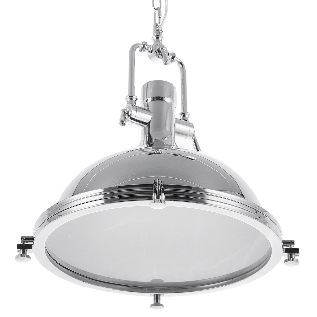 HÄNGELEUCHTE Ebron 38/38/94 cm - Silberfarben, Metall (38/38/94cm) - Beliani