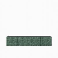 LOWBOARD ROVA 200/41/40 cm, Hängender TV-Schrank Schwarz / Grün - Schwarz/Grün, Holzwerkstoff (200/41/40cm) - MASSENO