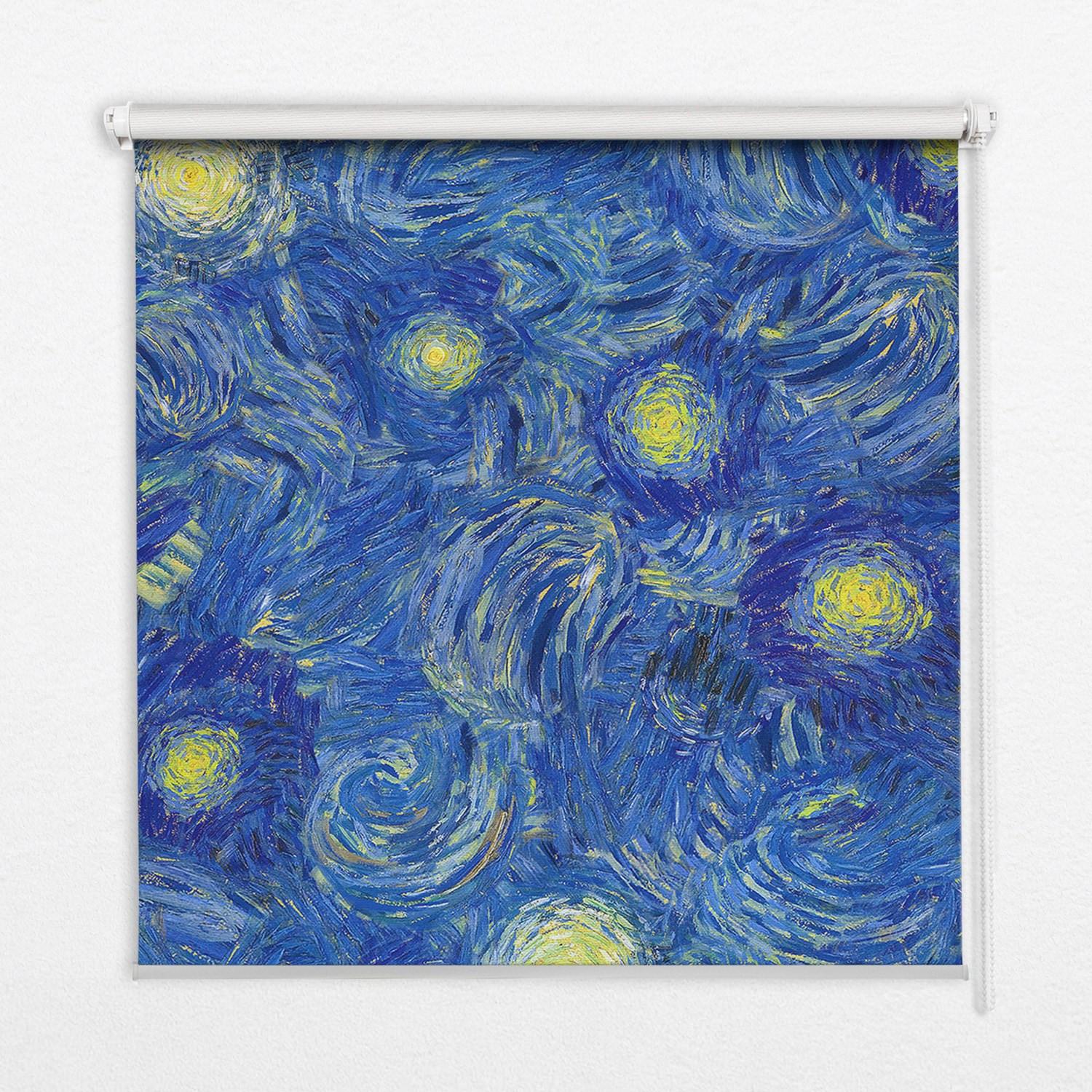 INNENROLLO - Fensterrollo - Rollo - 60x40 cm - Gemaltes blaues Bild - Blau, Kunststoff (60/140/0.5cm) - TULUP