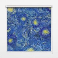 INNENROLLO - Fensterrollo - Rollo - 100x100 cm - Gemaltes blaues Bild - Blau, Kunststoff (100/100/0.5cm) - TULUP