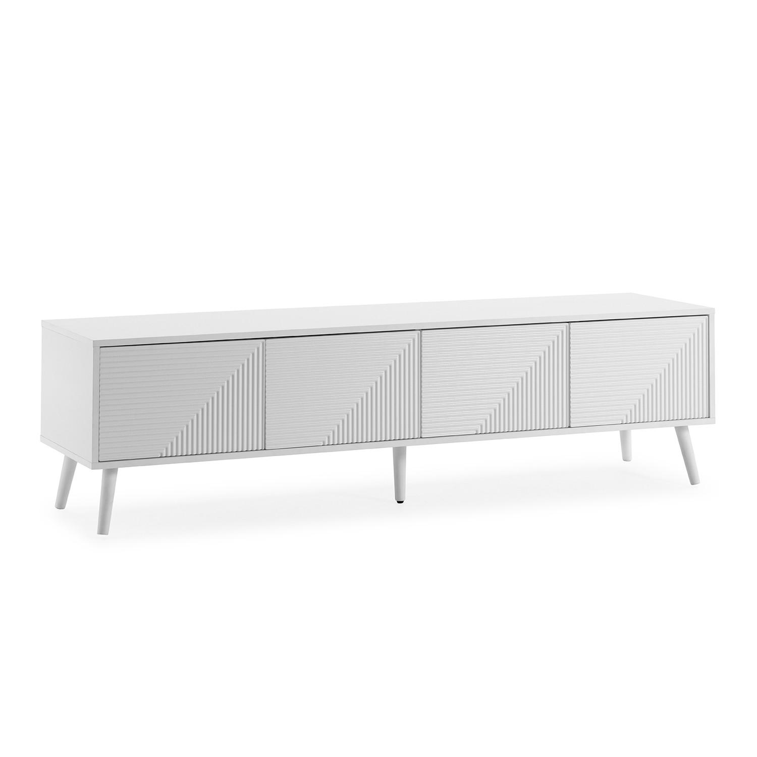 TV-ELEMENT Telmo 4 türen Weiß 160 cm - Weiß, Holzwerkstoff (160/45/40cm) - VS Venta-stock