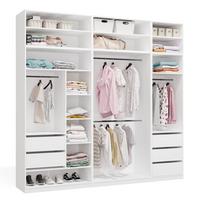 GARDEROBENSCHRANK Weiß 260/250/50 - Weiß, Holzwerkstoff (260/250/50cm) - RAUMHIRSCH FURNITURE