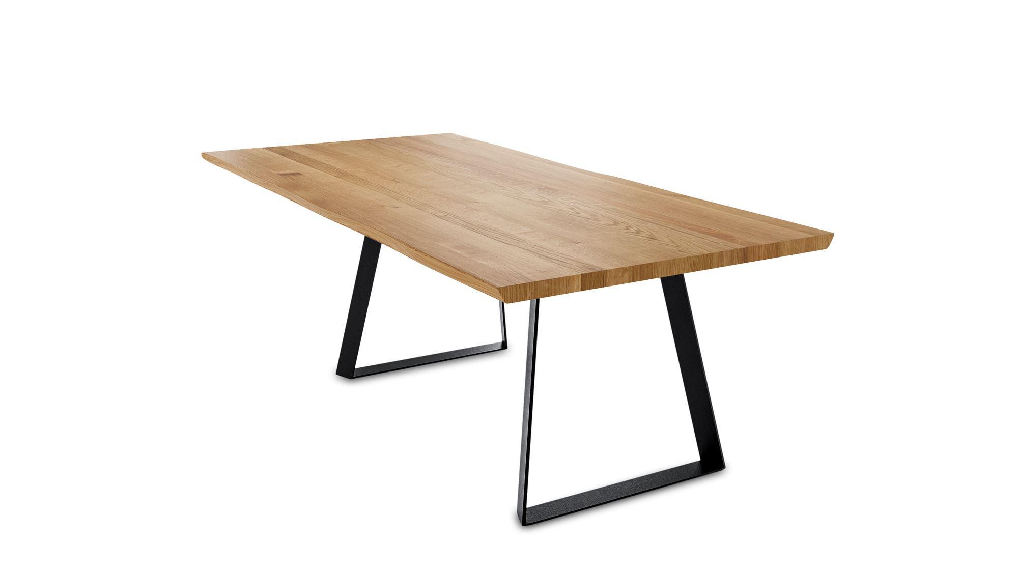 BAUMKANTENTISCH Daisie 2 140x77x90 Massivholztisch Wildeiche geölt - Wildeiche, Holz (140/77/90cm) - 58aufmkessel