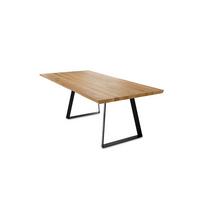 BAUMKANTENTISCH Daisie 2 140x77x90 Massivholztisch Wildeiche geölt - Wildeiche, Holz (140/77/90cm) - 58aufmkessel