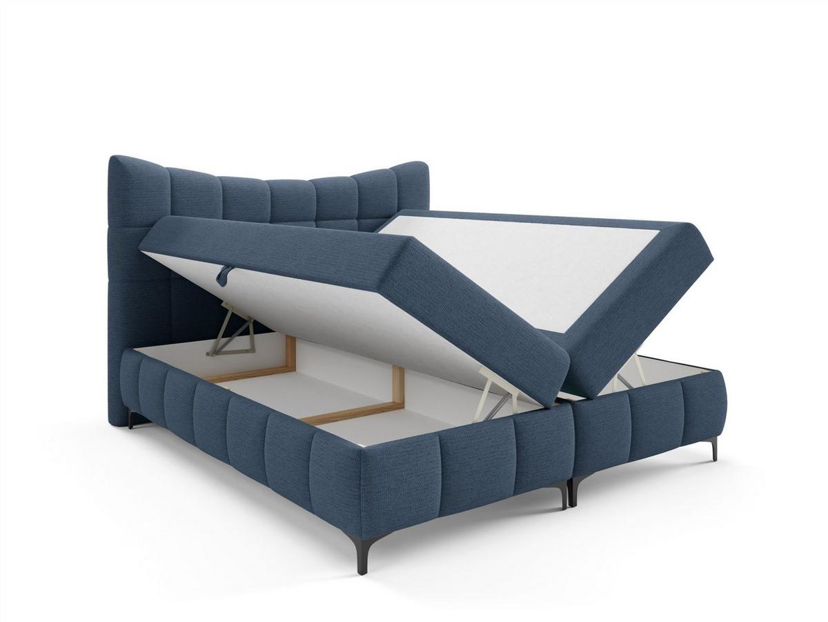 BOXBETT Charles In Aragon - Blau, Holzwerkstoff/Textil (120/200cm) - Fun Möbel