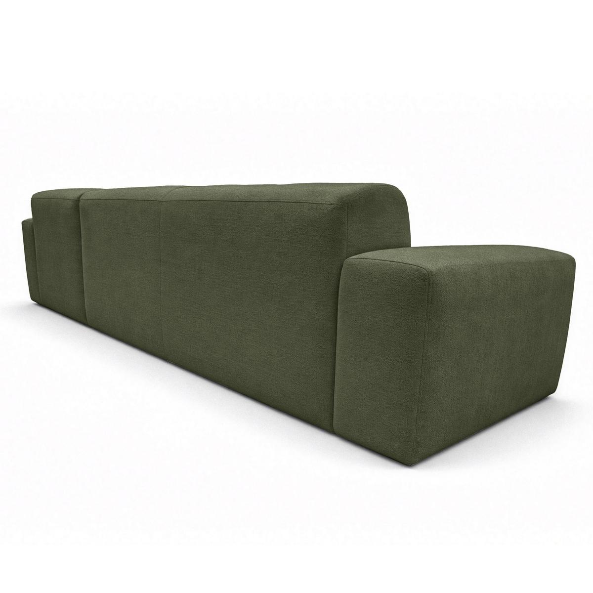ECKSOFA L Form Corlu Grün 310/165/78 cm – stilvolle kleine Eckcouch Rechts - Schwarz/Grün, Kunststoff/Textil (165/310cm) - AX Living