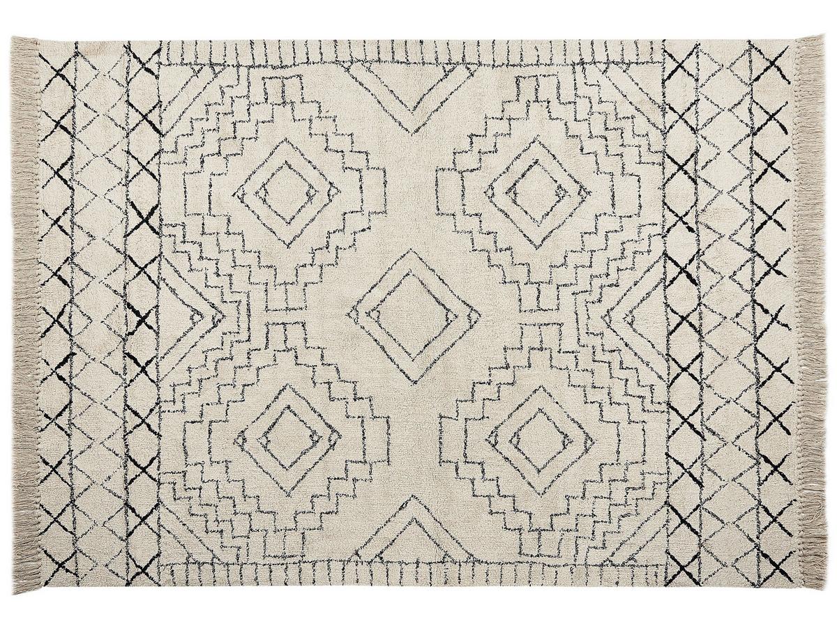 KURZFLOR-TEPPICH Zeyne 230/160 cm - Beige, Textil (160/230cm) - Beliani