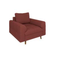 SESSEL Alma Terrakotta Cord - Terracotta/Braun, Holz/Textil (97/81/93cm) - S-Style Möbel