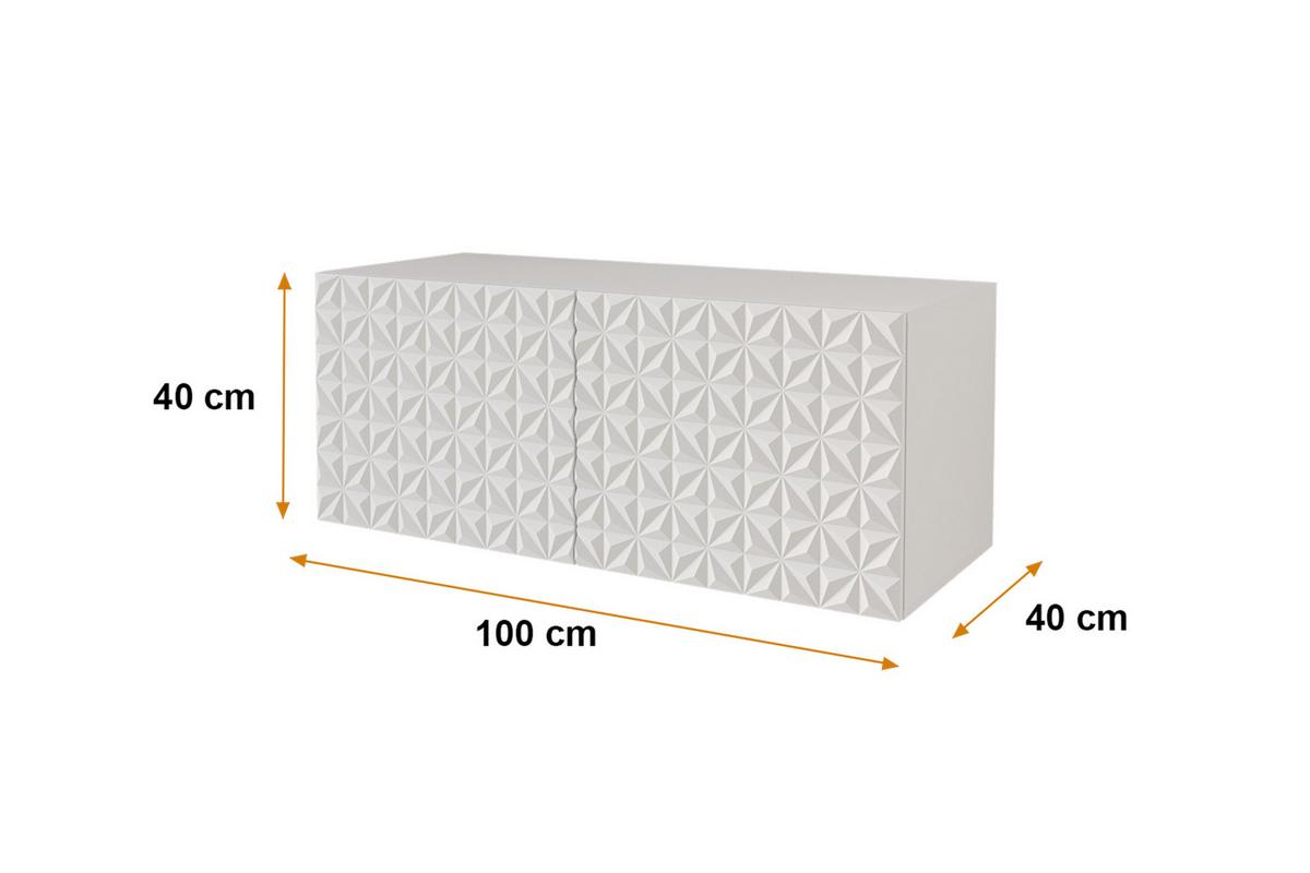 LOWBOARD VIRA-W 100x40x40 cm - Weiß - Weiß, Holzwerkstoff (100/40/40cm) - ALTDECOR