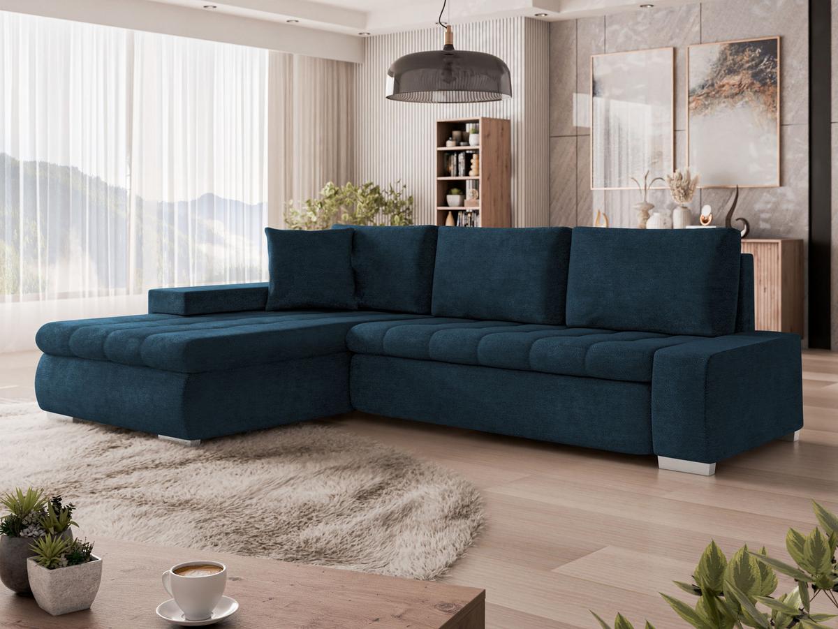 ECKSOFA Orkan Mini - Blau, Holz/Textil (265/185cm) - MIRJAN24