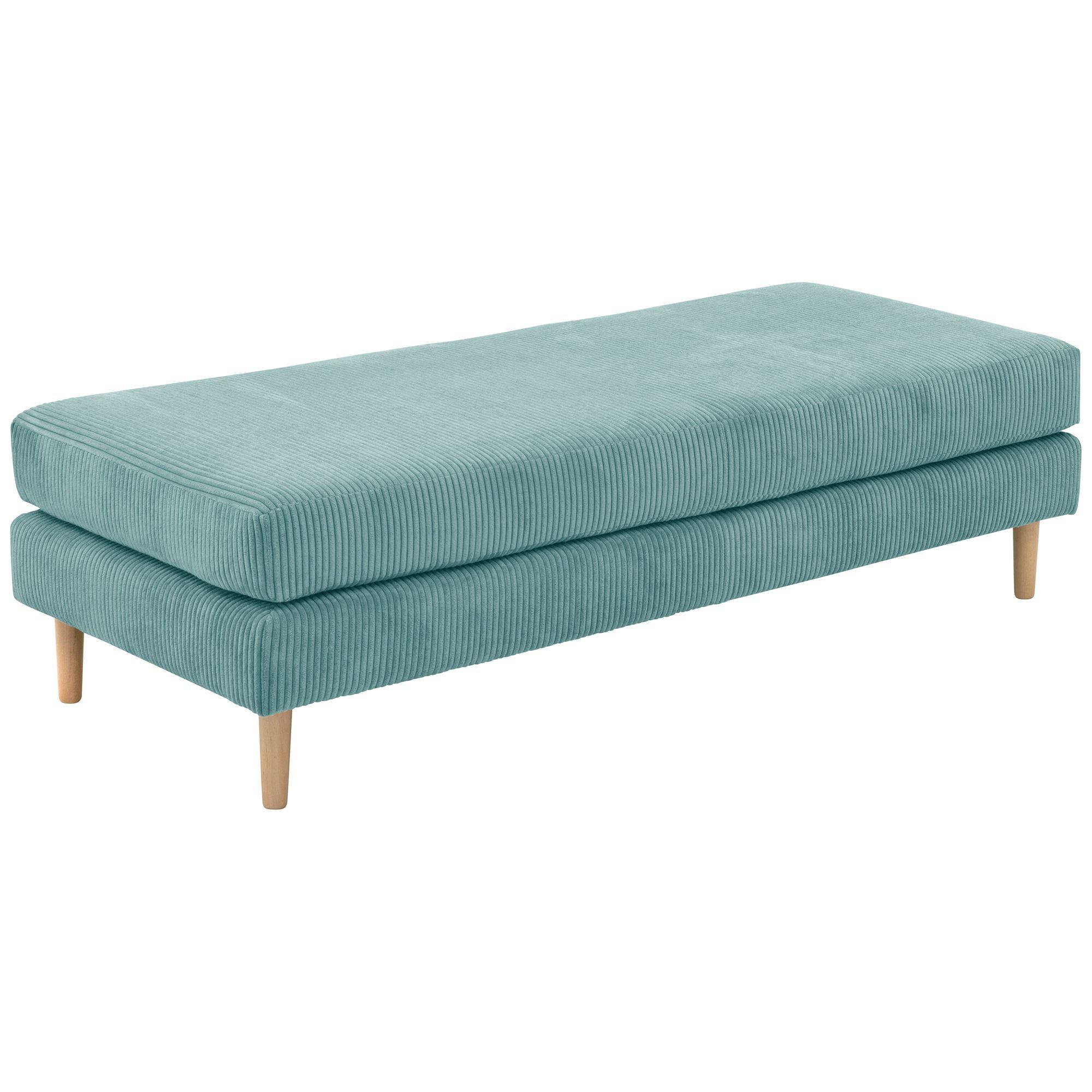 HOCKERBANK Kaylynn Cordstoff eisblau - Pastellblau, Kunststoff (170/45/71cm) - 58aufmkessel