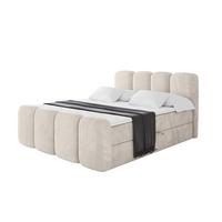 BOXBETT mit Matratze H4 und Lattenrost - NINA-Z - 160x200 cm - Beige - Champagner, Holzwerkstoff (160/200cm)