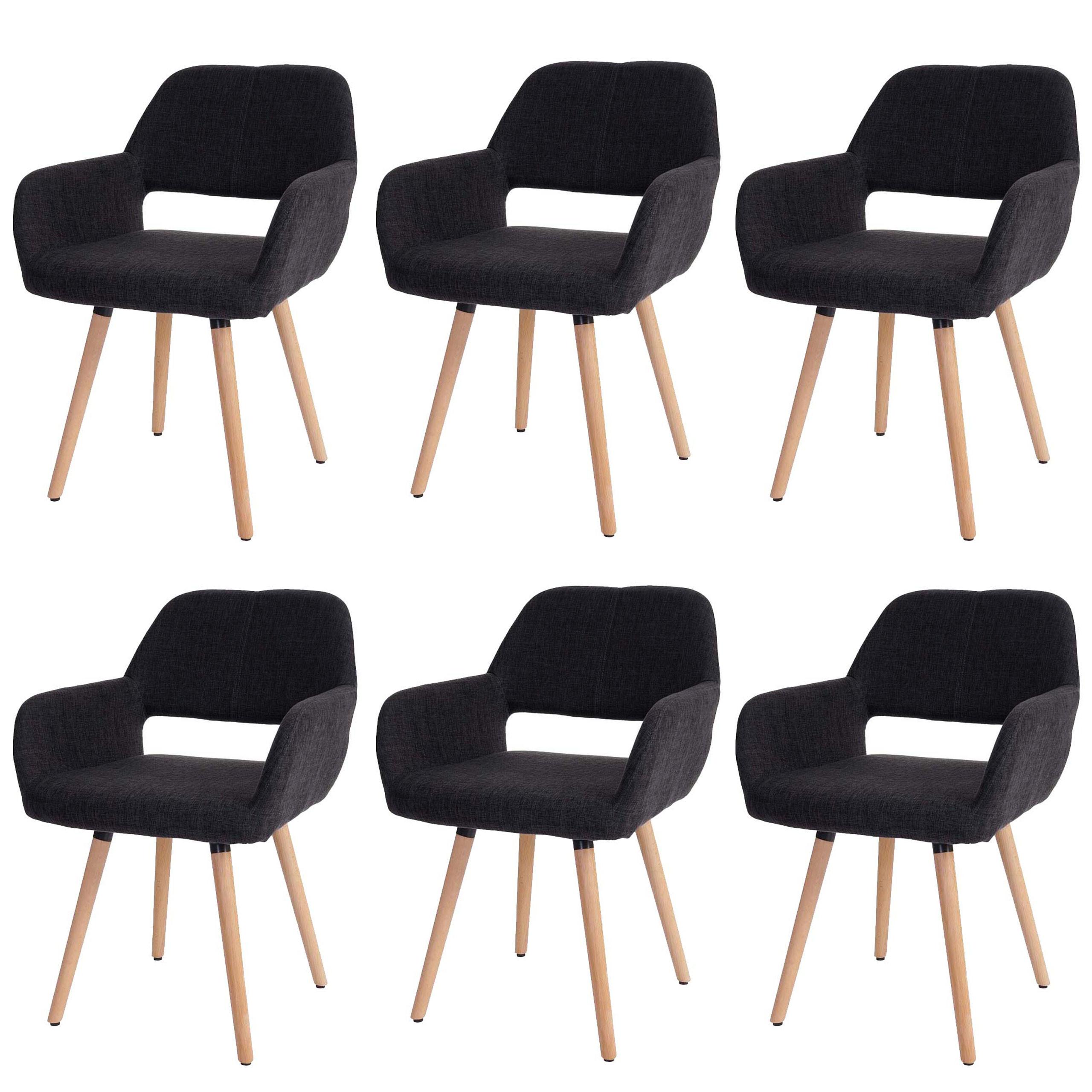 ESSZIMMERSTUHL Anthrazit 6er-Set - Dunkelgrau/Anthrazit, Holz (56/78/57cm) - MCW