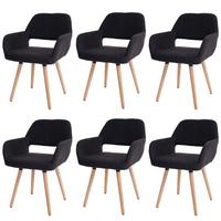 ESSZIMMERSTUHL Anthrazit 6er-Set - Dunkelgrau/Anthrazit, Holz (56/78/57cm) - MCW
