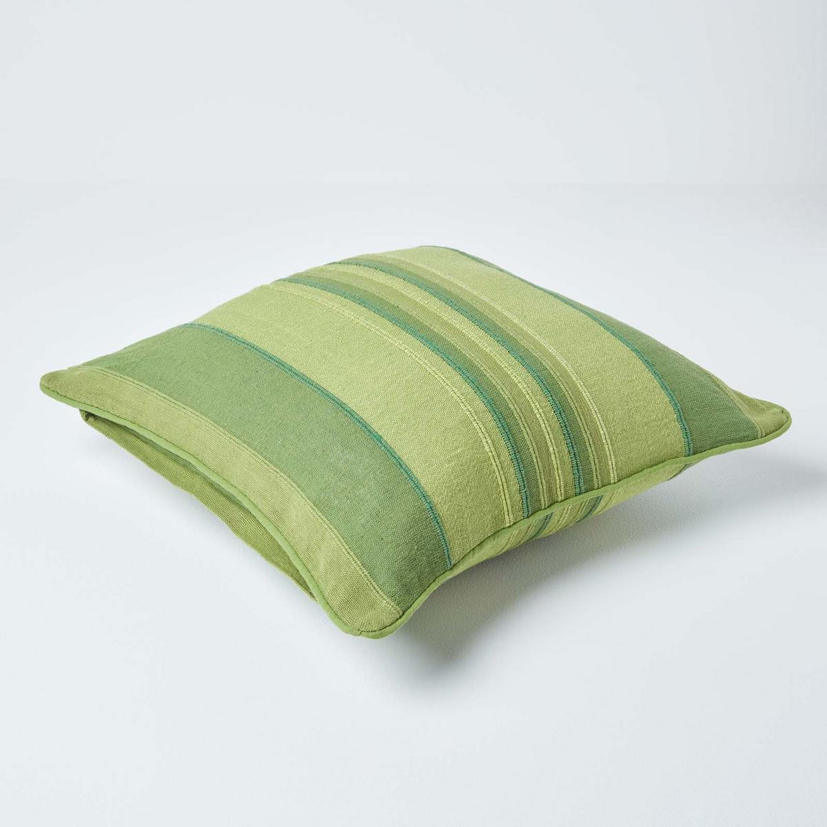 KISSENHÜLLE Morocco Stripe 45/45 cm, 100% Baumwolle - Grün, Textil (45/45cm) - Homescapes