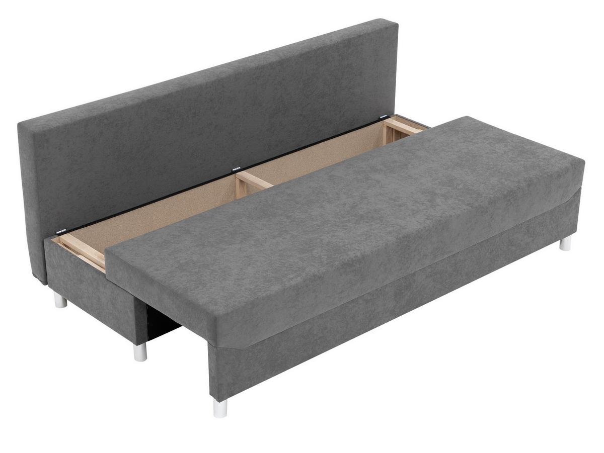 SCHLAFSOFA Dover mit Polsterhocker - Chromfarben/Greige, Holz/Kunststoff (192/86/80cm) - MIRJAN24