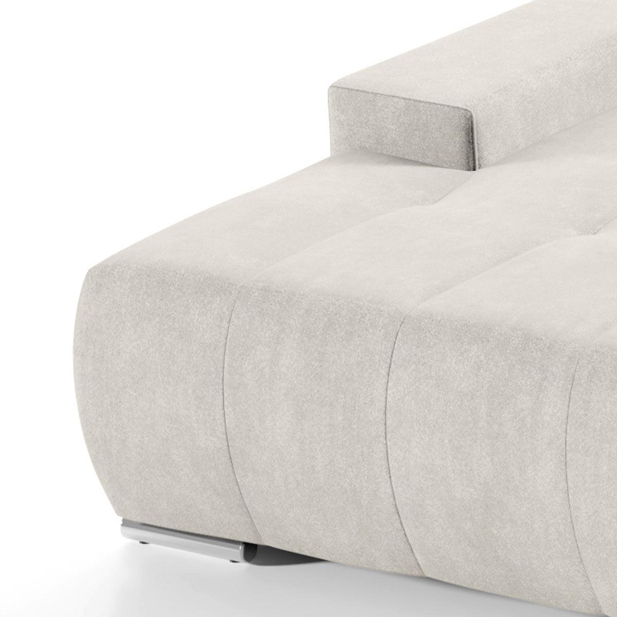 ECKSOFA Jonas 4 Sitzplätze Cremeweiß - Grün, Holzwerkstoff (265/185cm) - Petits-meubles