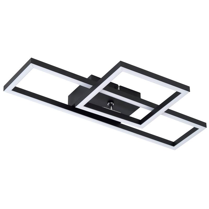LED-DECKENLEUCHTE Maiden 20/42/7cm - Schwarz, Metall (42/20/7cm) - Nettlife