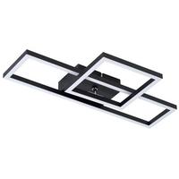 LED-DECKENLEUCHTE Maiden 20/42/7cm - Schwarz, Metall (42/20/7cm) - Nettlife