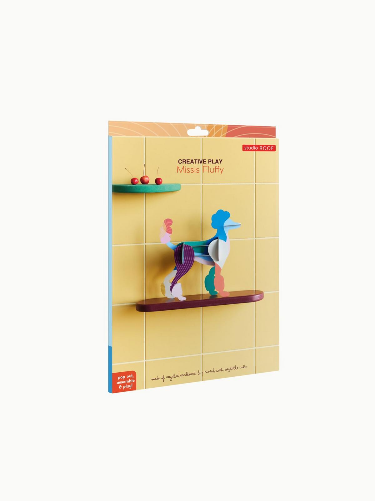 DEKOFIGUR Leuchtender Pudel 7/17 cm - Multicolor, Wellpappe (7/17/31cm) - Studio Roof