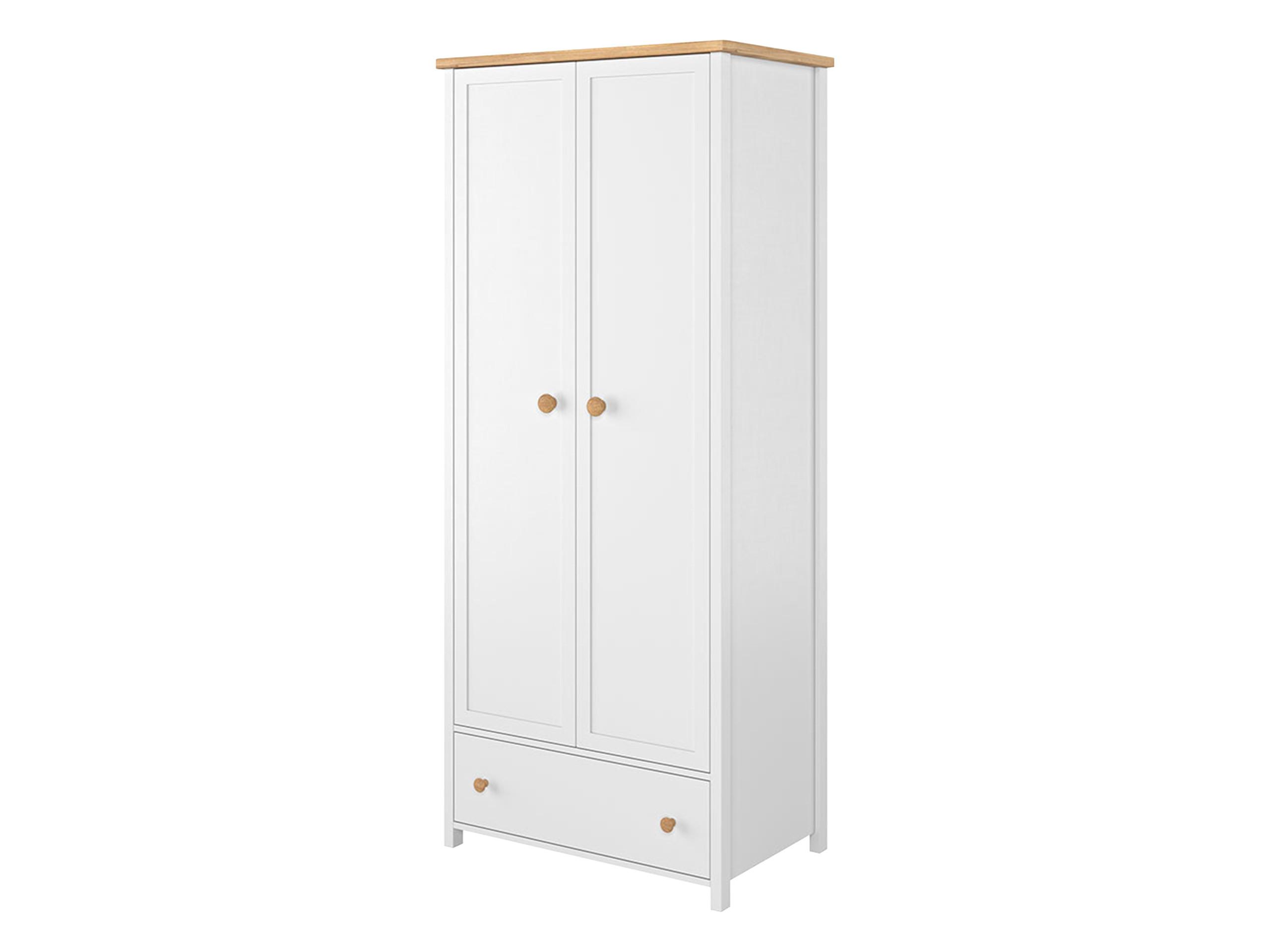 DREHTÜRENSCHRANK Story 2D1S SO12 - Eichefarben/Weiß, Holzwerkstoff/Kunststoff (85/187/52cm) - MIRJAN24