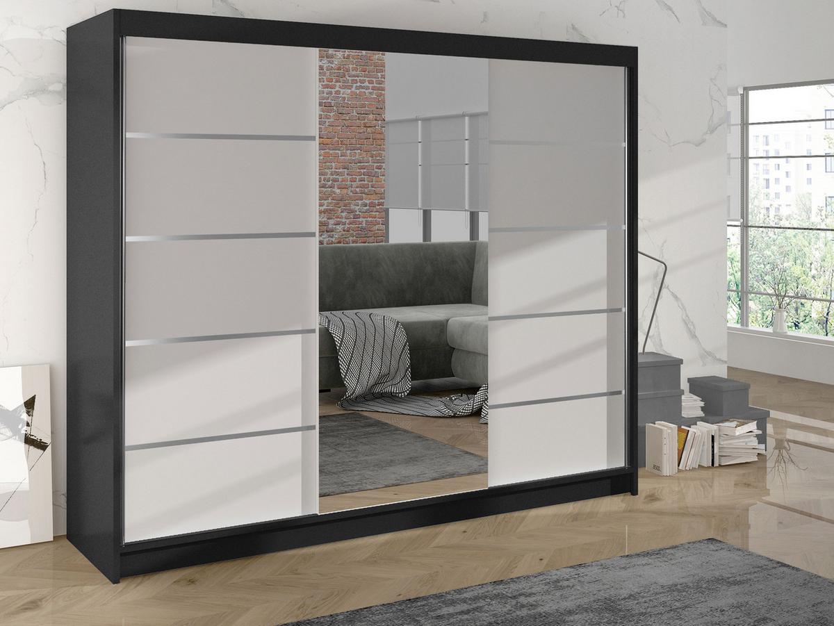 SCHWEBETÜRENSCHRANK Derby VI - Multicolor, Holzwerkstoff/Metall (200/215/58cm) - MIRJAN24