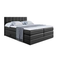 BOXSPRINGBETT MOETI KING - 120x200 - H3/H4 - Schwarz Hochglanz - Schwarz Hochglanz, Holzwerkstoff (120/200cm) - ALTDECOR