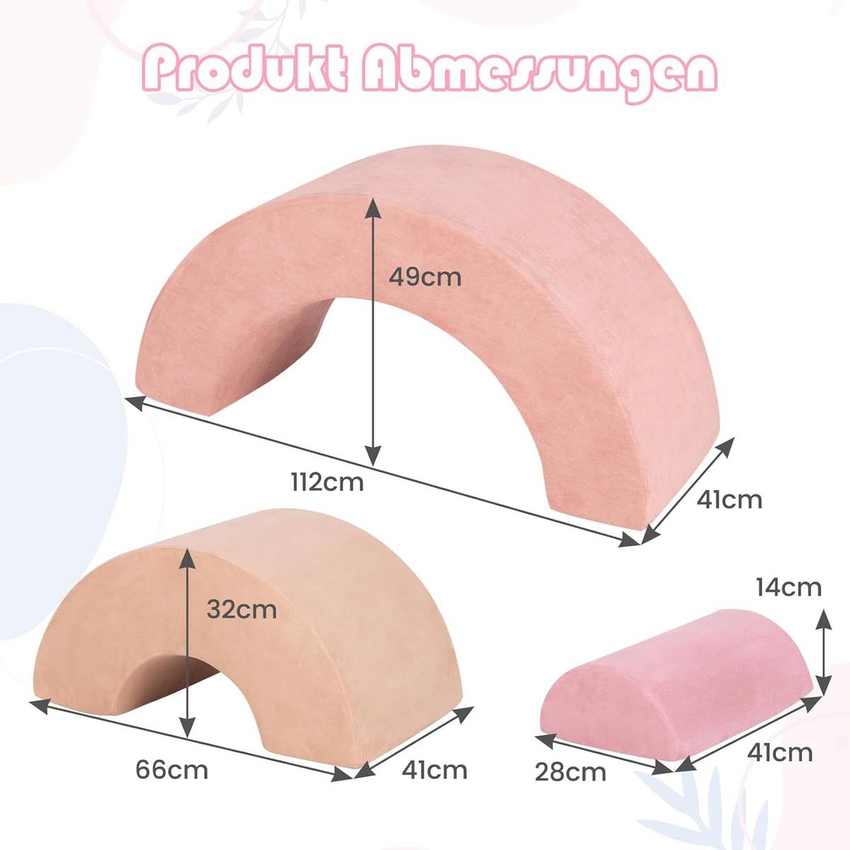 KLETTERBOGEN Pink - Pink, Kunststoff (112/49/41cm) - COSTWAY