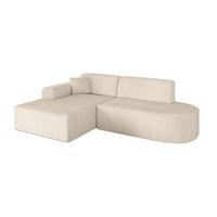 ECKSOFA Ottomane Links IREA-L1-v3 - 232x165x77 cm Beige - Beige, Holzwerkstoff/Textil (232/165cm) - ALTDECOR