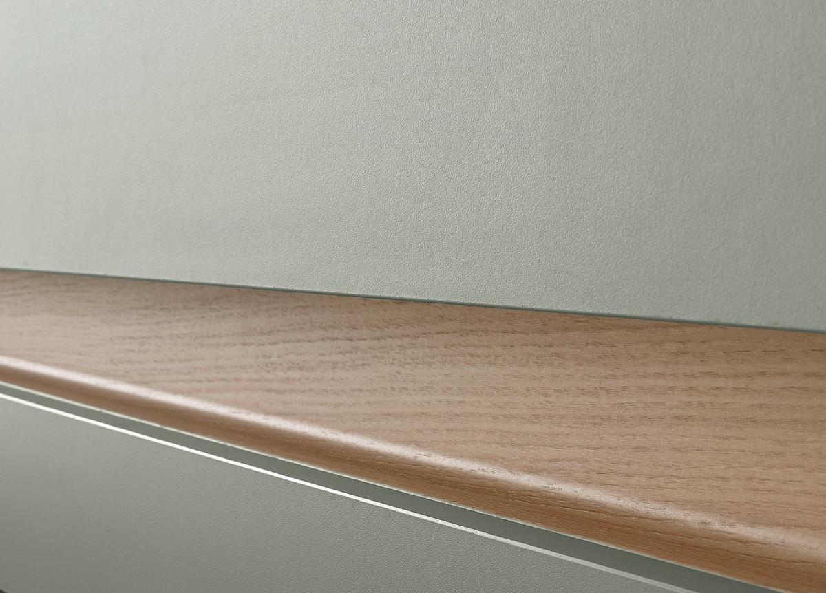 SIDEBOARD in Salbei Grün mit Eiche, große Kommode 4-türig mit Schubkästen, 223 x 87 cm - Salbeigrün/Eichefarben, Holz/Holzwerkstoff (223/87/40cm) - Furn.Design