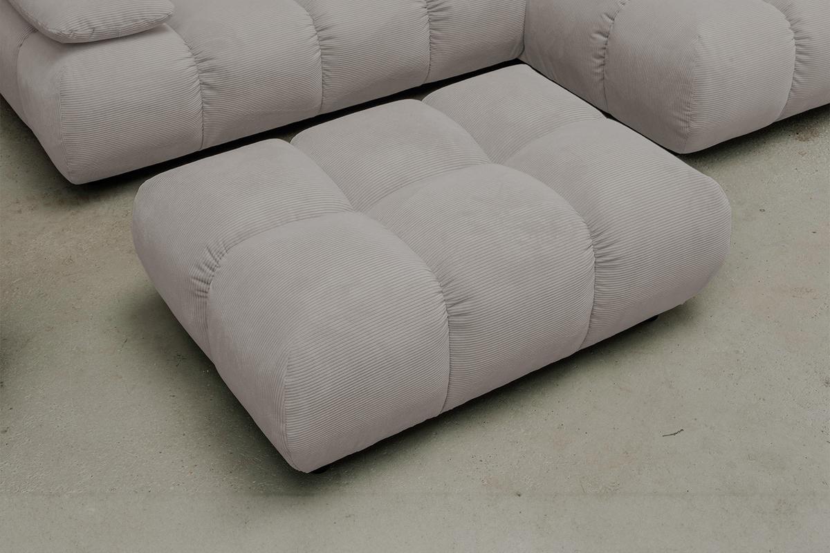 SITZGRUPPE VIVIEN 3ER SET Grau Cord (1er-Set) - Grau, Kunststoff/Textil (359/85/510cm) - KAWOLA