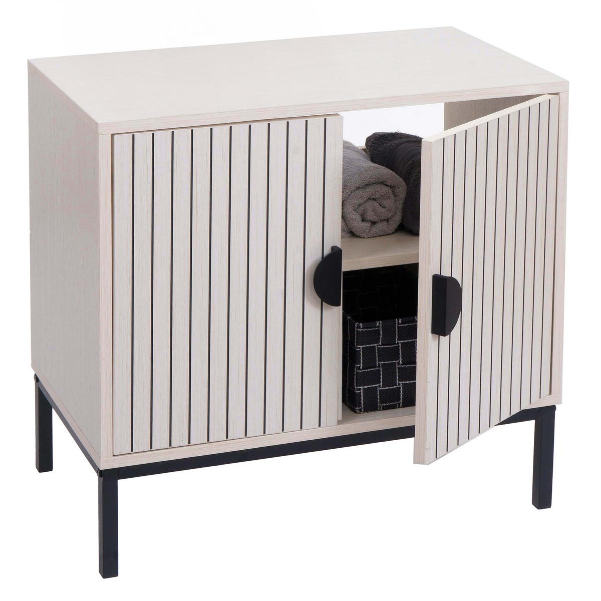 WASCHBECKENUNTERSCHRANK Beige - Beige, Metall (63/61/35cm) - MCW