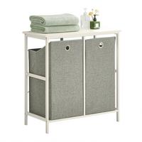 WÄSCHESCHRANK Weiß - Weiß, Holzwerkstoff/Metall (77/80/38cm) - SoBuy