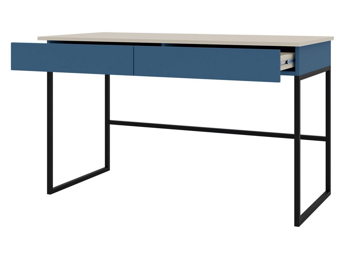 SCHREIBTISCH Lorin LO10 - Kaschmir/Blau, Holzwerkstoff (60/125/76cm) - MIRJAN24