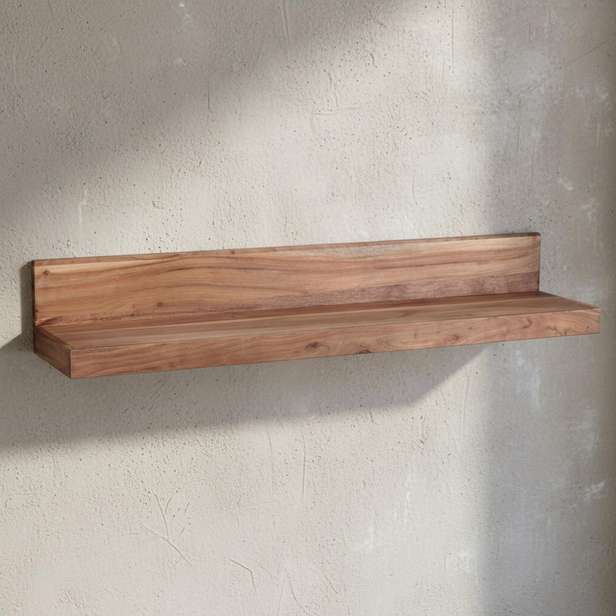 WANDREGAL MUMBAI Massivholz Hängend Landhausstil, Akazie 110x24x17 cm - Akaziefarben, Holz (110/17/24cm) - KADIMA DESIGN