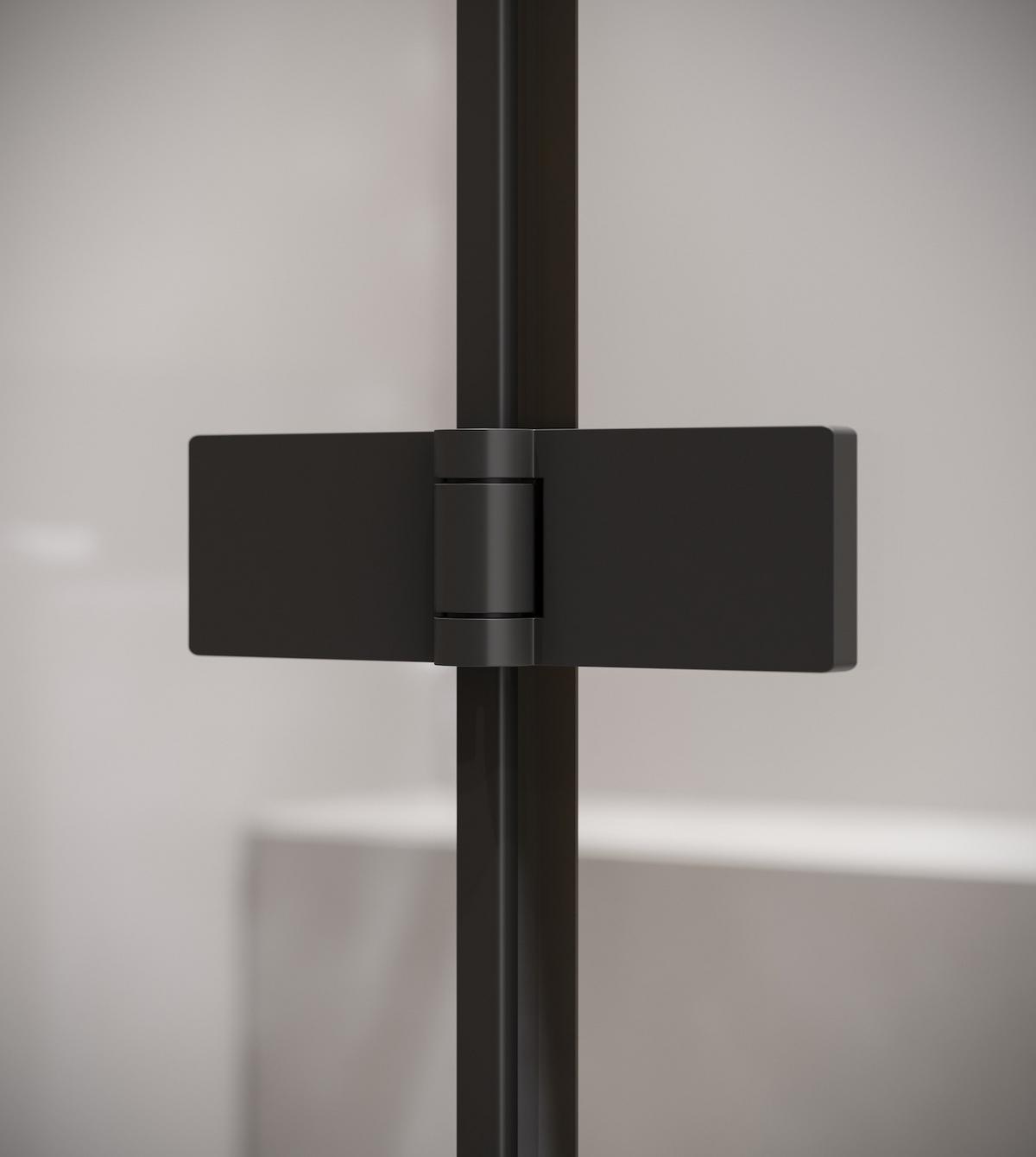 BADEWANNE Austin 2 Teile cm Schwarz - 120 x 140 cm - Schwarz, Glas (120/140cm) - Badplaats