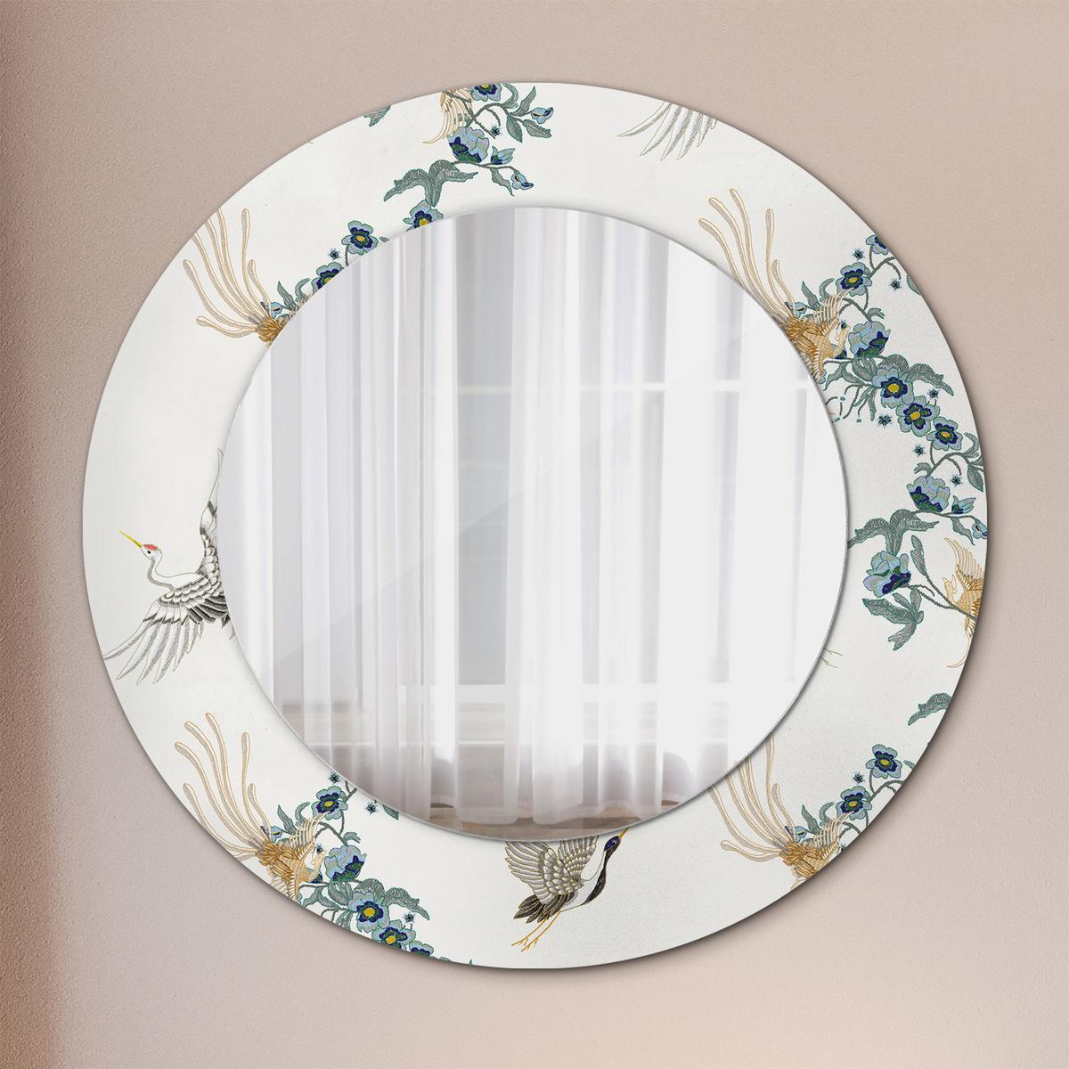SPIEGEL Rund Ø 50 cm mit Aufdruck - Multicolor, Glas (50/50/0.4cm) - Wallfluent