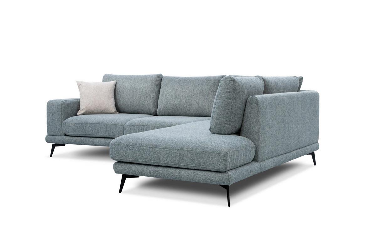 ECKSOFA MEDIOLANE 5-Sitzer, mintgrün - Mintgrün, Holzwerkstoff/Textil (282/219cm) - Wozimo