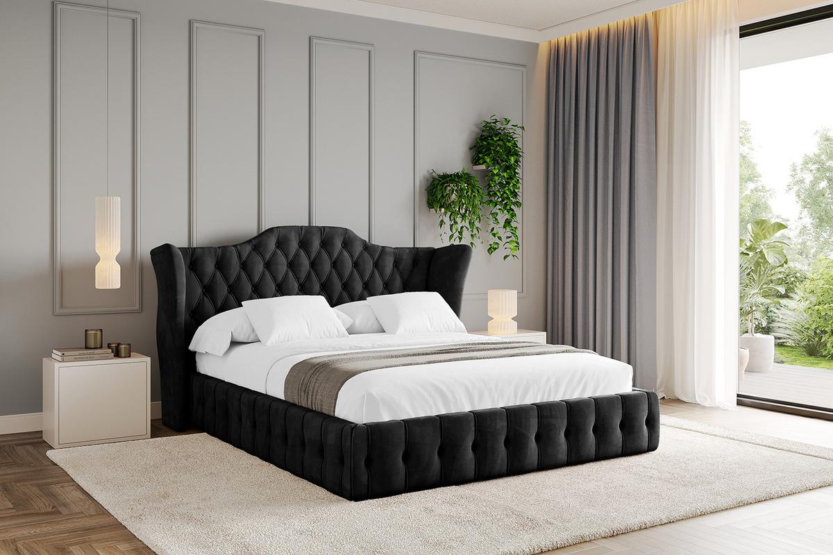 POLSTERBETT mit Bettkasten und Lattenrost, Boxbett ohne Matratze - MODY 120x200 Schwarz - Schwarz, Holzwerkstoff/Textil (120/200cm) - ALTDECOR