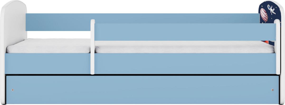 KINDERBETT Emily mit Schublade und Matratze, Blau 80x180 cm - Dunkelblau, Holzwerkstoff (180/80cm) - WFL GROUP