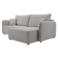 ECKSOFA Malody, Seite: Rechts - Hellgrau/Schwarz, Holz/Kunststoff (227/147cm) - MIRJAN24