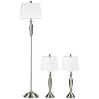 3-TEILIGES Leuchten-Set inkl.1 Stehleuchte, 2 Tischleuchten für Wohnzimmer - Multicolor, Metall (38/38/162cm) - HOMCOM