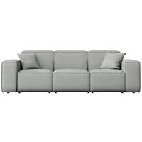 GARTENSOFA Lorento Outdoor 3-Sitzer, Hellgrau Kunstleder 251/73/92 cm - Hellgrau, Textil (251/73/92cm) - WFL GROUP