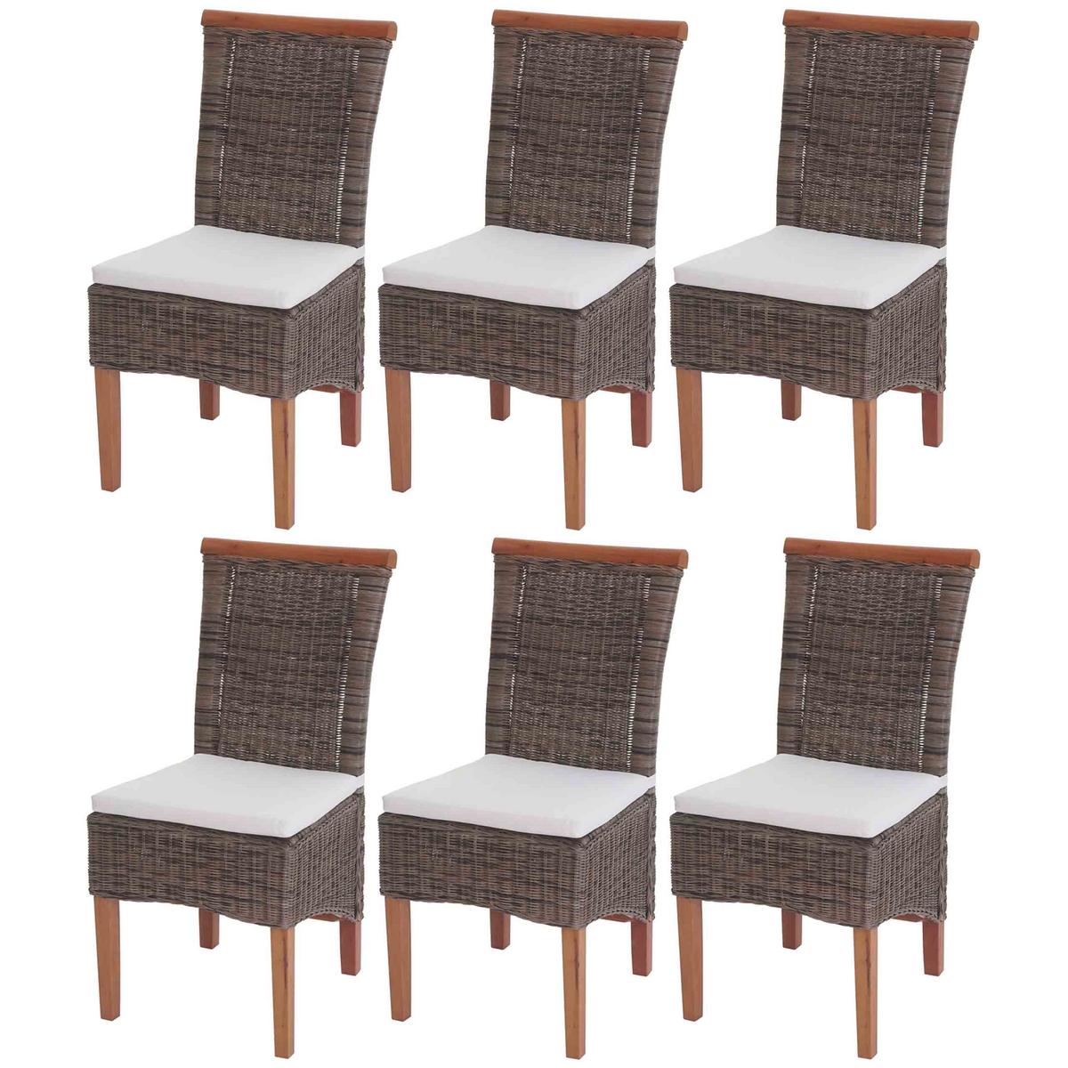 ESSZIMMERSTUHL Braun 6er-Set - Graubraun/Braun, Holz (46/97/59cm) - MCW
