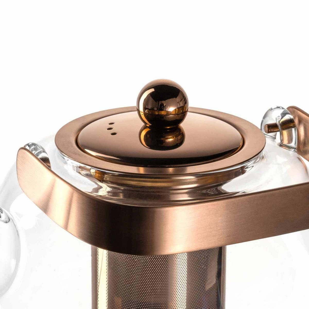 TEEKANNE MIT METALLHENKEL Tè Per Te transparent 1,2 Liter - Transparent, Glas (1.2L) - Leonardo Living