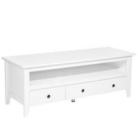 TV-MÖBEL Weiß BERKELEY 50/137/50 cm - Weiß, Holzwerkstoff (137/50/50cm) - Beliani
